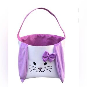 Bunny Tote Bag with Purple Super Soft Ears & Bow. Brand New in Bag.